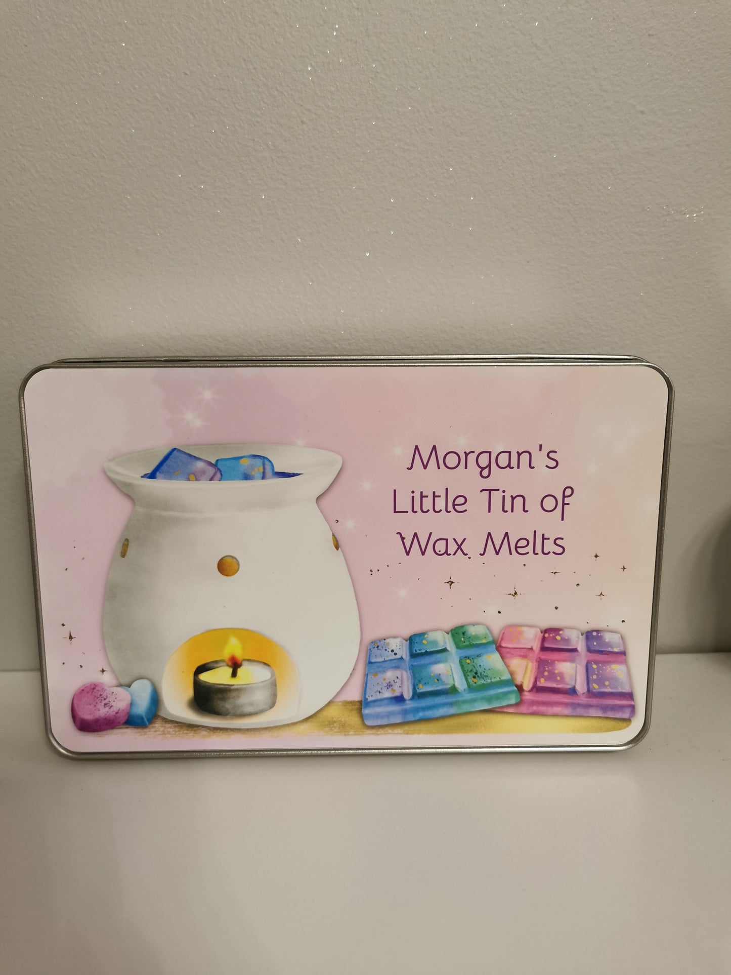 Personalised Wax Melt Storage Tin